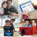 Cantis Case for iPad 11-inch (A16) 2025/ iPad 10th Generation 2022 (10.9 inch), Shockproof Cover 10th Generation with Pencil Holder & Kickstand, Black+Blue