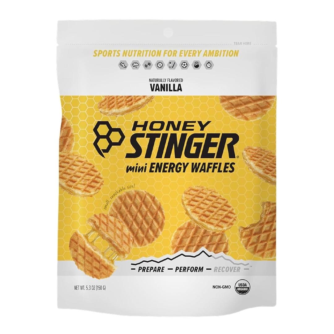 2 x Honey Stinger Organic Mini Vanilla Waffles, Energy Stroopwafel for Exercise, Endurance and Performance, Sports Nutrition for Home & Gym, Pre and Post Workout, 1 Bag, 5.3 Ounce