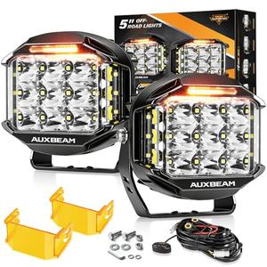 Auxbeam LED Pod Lights Offroad Driving Lights with side light DRL Design, 5 x 6.1 x 3.3inches, Black