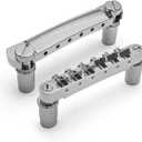MAXCHEER A Set of String Saddle Tune-O-Matic Bridge & Tailpiece For GB LP Style Electric Guitar (Chrome)