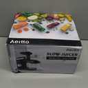 Aeitto Classic Horizontal Cold Press Juicer, Slow Masticating Juicer with Quiet Motor, High Juice Yield, Easy to Clean, Juicer Machines with Soft & Hard Modes for Fruits & Vegetables, Premium Black