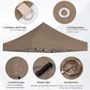 Mrsenloi 10x10 Replacement Canopy Top with 4 Pack Water Weight Bags Included for Pop Up Tent, Waterproof Instant Canopy Top Cover Only