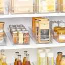 iDesign Slim Extra Long Clear Storage Bin, Narrow Stackable Organizer for Kitchen or Pantry