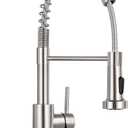 HGN Kitchen Faucet with Pull Down Sprayer,Commercial Single Handle Kitchen Sink Faucets for Farmhouse Camper Laundry Utility Rv Wet Bar Sinks Brushed Nickel (Brushed Nickel)