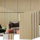 Acoustic Wood Wall Panels, 4-Pack 45.3" x 23.6" Soundproof Wall Panels, Wood Slat Wall Panels for Wall Decor, Natural Oak, 4Pcs - 45.3 * 23.6 inch