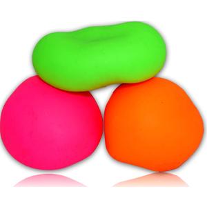 JA-RU Stretchy Ball (Pack of 3) The Original Dough Ball Fidget Toy Pack Stretchy Squishy Toys Bouncy Ball Set for Kids and Adults Soft Bounce Stress Ball Therapy Ball Doh Pull and Stretch 401-3C, Small
