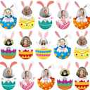 48 Pcs Easter Bunny Cutouts & Masks with 100 Glue Points - DIY Classroom Party Decor Favors