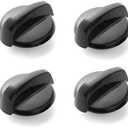 Update 222D1140 Stove Knob Replacement for GE Stove Parts WB03K10216 Burner Knob GE Gas Range Parts Black Plastic Stove Top Knobs JGB250DET2BB Cooktop Control Knobs (Black)