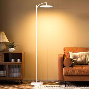 Aisutha LED Floor Lamp, 32W/3000LM Super Bright Arc Floor Lamp, 3000K-6000K Stepless Dimming, Standing Tall Lamp with Remote Control & Pedal Switch for Living Room Bedroom Office (White)