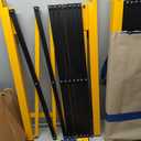 16FT Industrial Expandable Barricade Folding Security Gate with Wheels,Retractable Driveway Gate with Aluminum Fence and 270 Degrees Direction Adjustment(Yellow, 16FT)