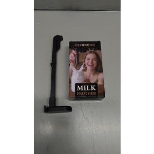 Electric Milk Frother Handheld: Rechargeable 3 in 1 - LED Digital Display with 3 Speeds Portable Stainless Steel Drink Foam Mixer for Milk Coffee, Lattes, Valentine's Day gifts - Onyx Black