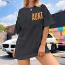Women Oversized Auntie Shirts Funny Cool Aunt Shirt Gifts Tee Top