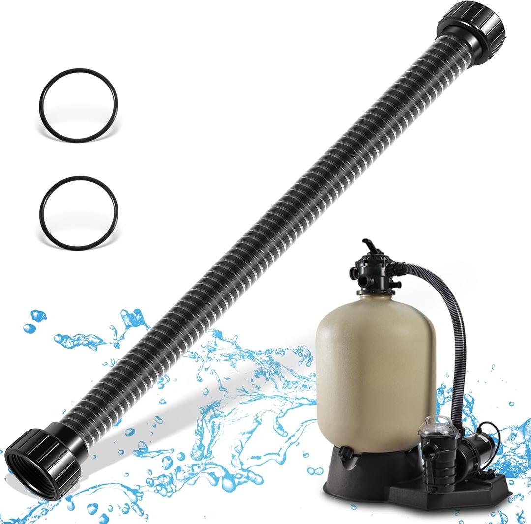 155711 Pump Hose Assembly Pump to Filter Hose Compatible With Pentair Sand Dollar/Sta-Rite Crystal-Flo II Pool/Spa Sand Filters for Above Ground Pools (35" Length)