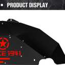 for Wrangler JK Rear Inner Fender Liners Back Mud Guards Compatible with 2007-2018 Jeep Wrangler JK & JKU Unlimited 2/4 Doors, Since 1941 Logo Steel Wheel Well Cover Fender Flare Liners (2 PCS)