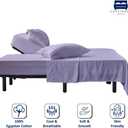 Cottingon 4 Piece Flex Head King Sheet Set, Top 34 Inch Split Sheets for Sleep Number Adjustable Beds, Soft Breathable 100% Egyptian Cotton, Fits Upto 16" Deep Mattress 78"X80"+ 34", Lavender