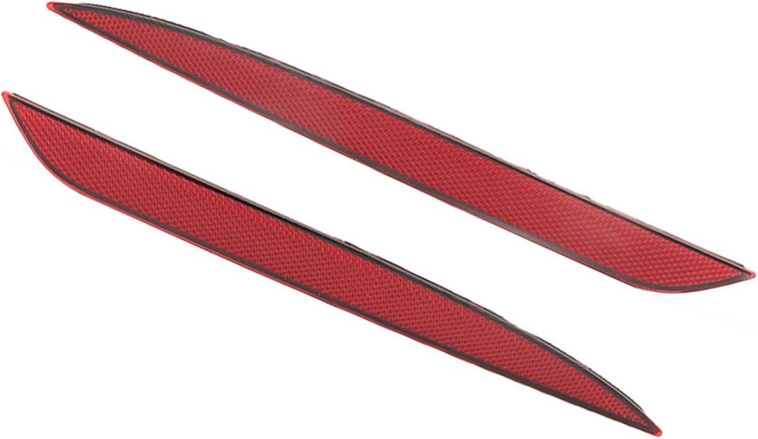 1 Pair Left and Right Rear Bumper Reflector, OEM 1495817-00-C,1495818-00-C Bumper Reflector Strip Replacement for Model Y 2020-2023, Red