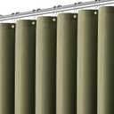 PANGSINNE Khaki Shower Curtain 256GSM Heavy Duty Waffle Woven Bathroom Shower Curtains, Weighted Fabric Shower Curtains for Hotel Spa Luxury Polyester Bath Curtain with 12 Hooks, 72Wx72H