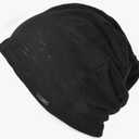 CHARM Mens Summer Linen Beanie - Slouchy Lightweight Knit Hat Slouch Cap Casualbox
