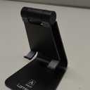 Lamicall Adjustable Cell Phone Stand, Desk Phone Holder, Cradle, Dock, Compatible with iPhone 17 16 15 14 Air Plus Pro Pro Max 13 12 X XS, 4-8" Phones, Office Accessories, All Smartphone, Black