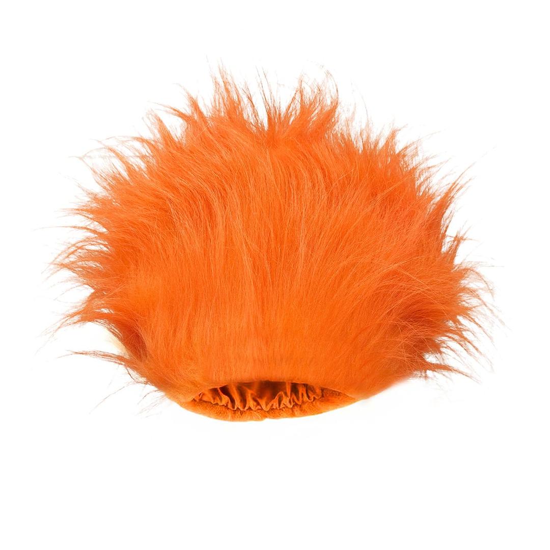 Funny Wigs for Women Orange Party Wigs Costume Funky Hairband Crazy Wig for Halloween Costume Cosplay