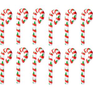 Lot Of 12 Jumbo Inflatable Christmas Tree Candy Cane Decorations