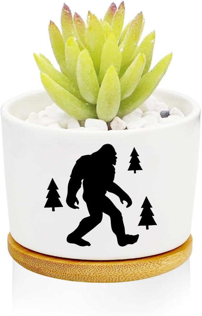 2 x Window Garden Bigfoot Planter Pots,Bigfoot Gifts for Women/Men/Housewarming/Wedding/Festival Birthday Gifts Planter Pots,Outdoors/Indoors,Window Decor,Garden Decor,Yard Decor,Home Decor,Office (3.2inch)