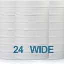 AOZITA 24 PACK, WIDE Mouth Mason Jar Lids for Ball, Kerr and More - White Plastic Storage Caps for Canning Jars - Leak-Proof & Anti-Scratch Resistant Surface