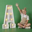 2.3FT Marquee Letters A, Light Up Letters Warm White Light, Pre-cut Foam Cardboard, Graduation Prom Birthday Party Decorations Sign A, Assembly Required
