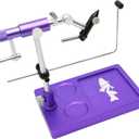 Nirvana V2 Rotary Fly Tying Vise with Travel Base - Now with Improved Jaws, Joints, and More functionality (Bright Purple)