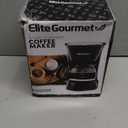 Elite Gourmet EHC4128 Automatic 4-Cup Brew & Drip Coffee Maker with Pause N Serve, Glass Carafe, Reusable Filter, On/Off Switch, Keep Warm, Water Level Indicator, Black