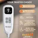 Cow Print Electric Heated Blanket Queen-Dual Control Heating Blanket Queen Size with 10 Heat Levels & 10 Hours Auto-Off, Cozy Soft Fleece Sherpa, Washable, 84x90 Inche Cow Print Apricot (05 - Apricot Ombre-khaki)