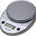 Escali Primo Digital Food Scale Multi-Functional Kitchen Scale and Baking Scale for Precise Weight Measuring and Portion Control, 8.5 x 6 x 1.5 inches, Chrome