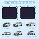 ZATOOTO Car Window Shades Car Window Shade for Baby Semi-Transparent Sun Blocker UV & Privacy Protection for Camping, Napping, and Relaxing Auto Covers 2 Pack,15.75 * 13.78 in