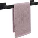 NearMoon Towel Bar, Bath Accessories Premium Thicken Stainless Steel Square Shower Towel Rack for Bathroom, Towel Holder Wall Mounted (1 Pack, Matte Black, 12 Inch)
