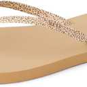 REEF Bliss Nights Womens Flip Flop, Super Lightweight and Soft Footbed, Thin Strap Beach Sandal, Ditsy Cheetah, Size 6
