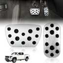Autohua for Toyota Tacoma/Sequoia 2024 2025/Toyota Tundra 2022-2024 AT Non-Slip Accelerator and Brake Pad Pedals Cover No Drill Aluminum Brake Gas Accelerator Accessories