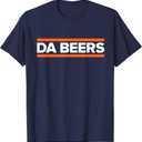 DA Beers Funny Party Beer Day Drinking Blue & Orange TShirt, 2 XL, Navy Blue