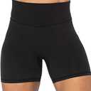 Sunzel No Front Seam High Waist Biker Shorts for Women, Squat Proof Yoga Workout Gym Bike Shorts, Small
