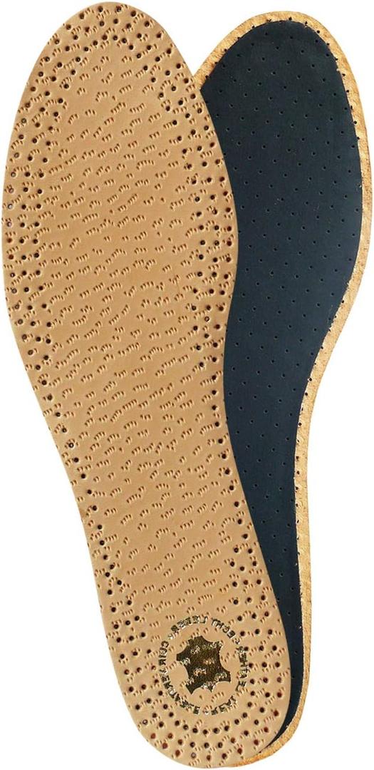 Kaps PECARI Carbon Shoe Insoles, Vegetable Tanned Sheepskin Leather With Activated Carbon Charcoal, Elegant and Comfortable (35 EUR/US 4 Women)