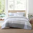 Nautica - King Comforter Set, Cotton Reversible Bedding with Matching Shams & Bonus Decroative Pillows (Westport Blue, King)
