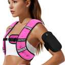 Weighted Vest for Woman Man 5lb/6lb/8lb/12lb/15lb/20lb/25lb/30lb Weighted Vest for Walking, Strength Training Weight Vest with Adjustable Buckle Detachable Phone Pouch for Running Workout