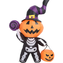 68.9 inch Halloween Inflatable Ghost Outdoor Decorations, Blow Up Yard Cute Skeleton Ghost Pumpkin Yard Decorations with LED Lights for Garden Lawn Outside