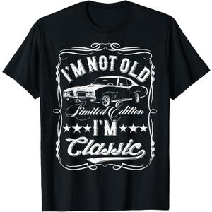 I'm Not Old I'm Classic Funny Car Vintage Mens & Womens Cars T-Shirt (Black, XXL)