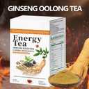 Energy Tea Immune Booster Ginseng - Ginseng Oolong Tea with Sports Water Bottle, Kidney Tea for Women & Men (1 Box)