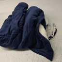 Sunbeam Electric Heated Throw Blanket Nordic Premium Plush with 4 Heat Settings Controller, Auto Shut-Off, Machine Washable UL Certified 50" x 70" (Blue)