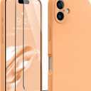 AOTESIER Magnetic for iPhone 16 Plus Case, [Compatible with MagSafe][Camera Protection], Food Grade Silicone Phone Case with [2 Screen Protectors], Anti-Scratch Protective Lining, Peach