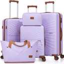 Luggage Sets 5 Piece, Suitcases with Wheels, ABS Hard Case Luggage with TSA Lock Spinner Wheels, Carry On Luggage Set (20/24/28 inch)