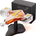 Gifts for Men, Kollea Cool Galaxy Spaceship Whiskey Decanter Set with 2 Shot Glasses- Handmade Limited Edition, Unique Creative Gift Ideas for Dad, Brother, Birthday, Anniversary, Christmas (Gold)