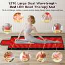 LITDUCK Body Red Light Therapy Mat, Eligible Red Light Therapy Blanket, 2in1 LEDs(660nm& 850nm), Premium Leather, Adjustable Timer & Intensity,76.8” x 33.4” 1370leds