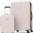American Tourister Westridge Hardshell Luggage Set - 2 Piece Set - 20/28" Carry-On & Large Checked Luggage Set with Spinner Wheels - Expandable Hard Suitcases for Travel - Hard ABS Shell - Light Pink